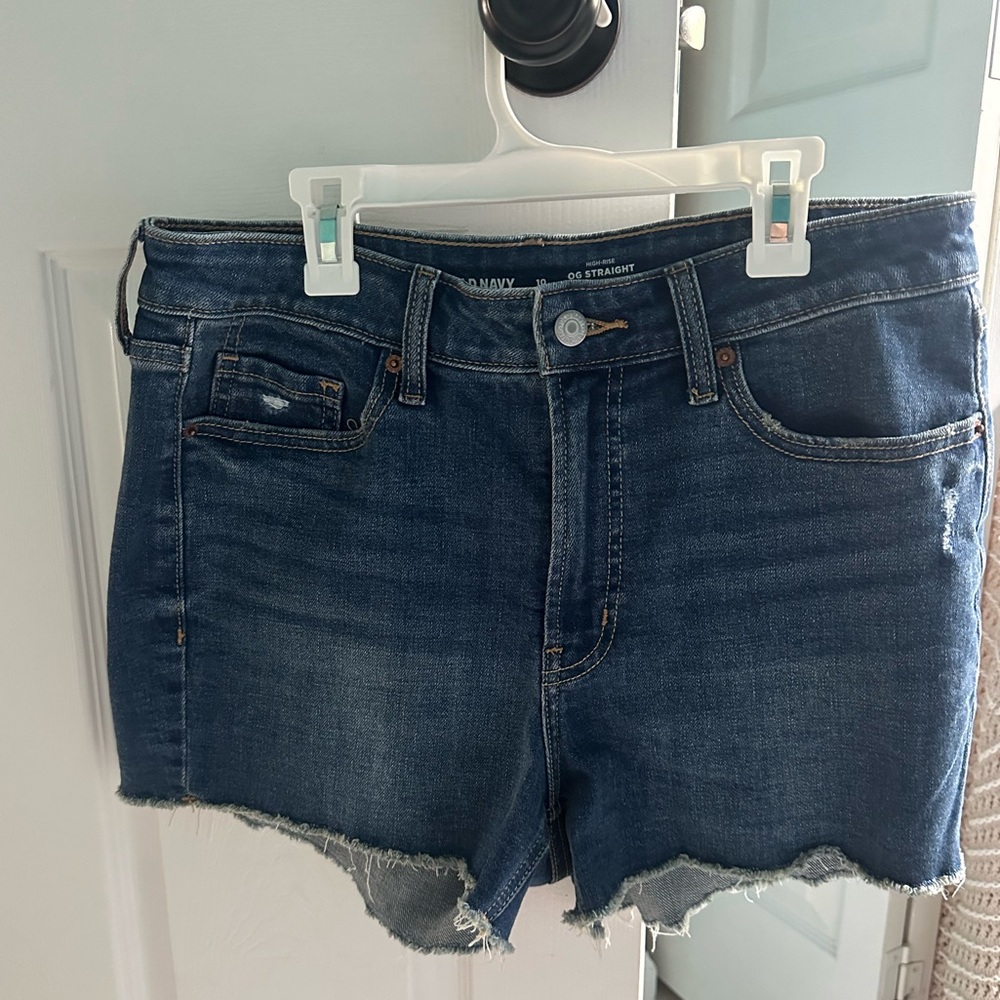 High Rise OG Straight Blue Jean Shorts